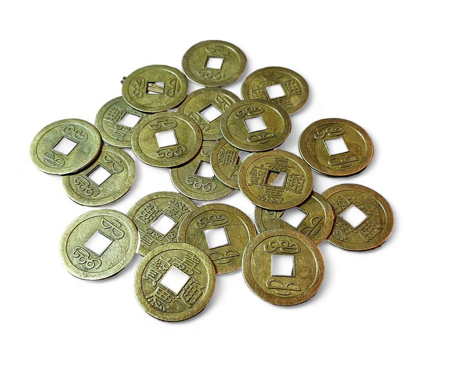 Čínská mince pro štěstí - 50 ks