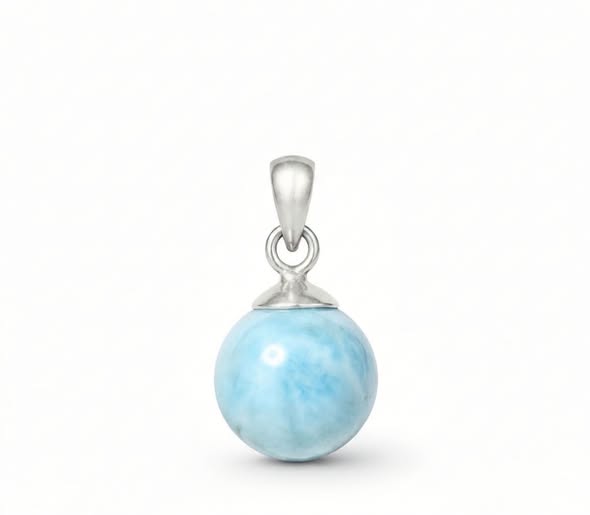 Larimar přívěsek kulička, váha 5,22g
