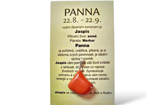 znamení zvěrokruhu PANNA - kamínek