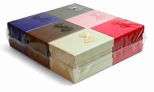 Krabička mix obdelník s mašlí sada 12ks