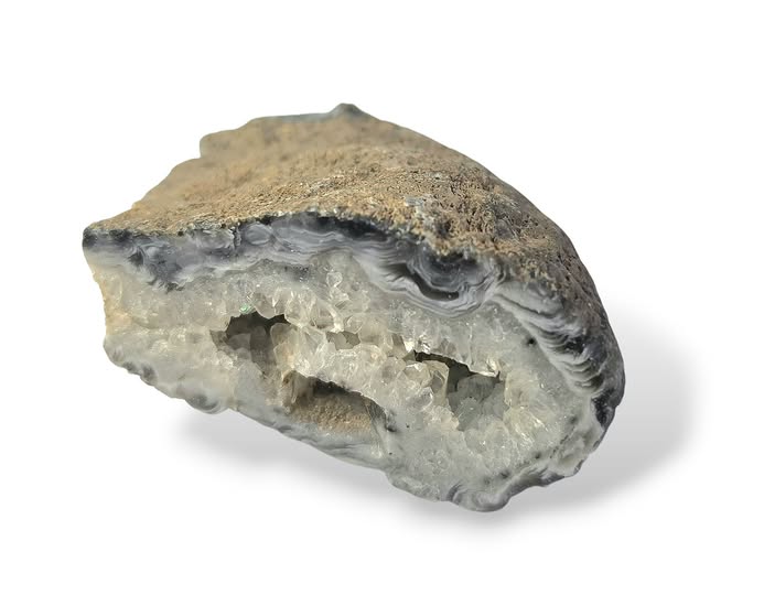 Achát peříčkový geodka vel. 3,6 x 6,8 x 4,8 cm , č.14