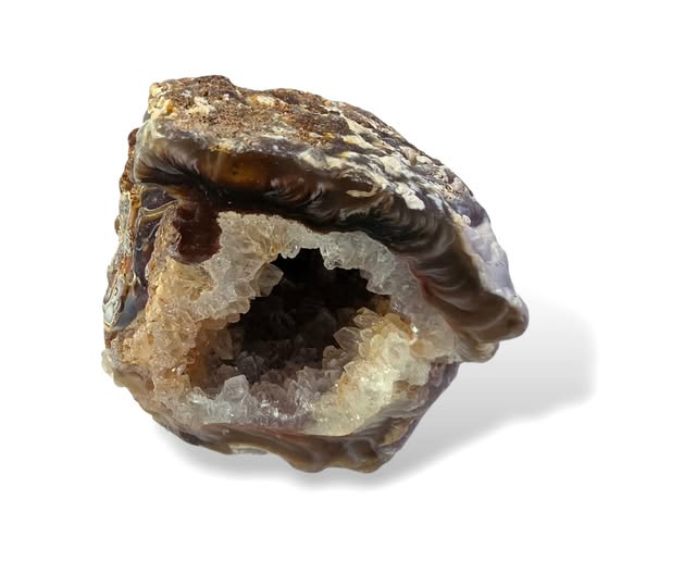 Achát peříčkový geodka vel. 5 x 4,7 x 5,3cm , č.45