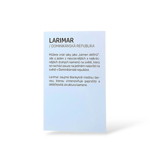 Kartička - LARIMAR