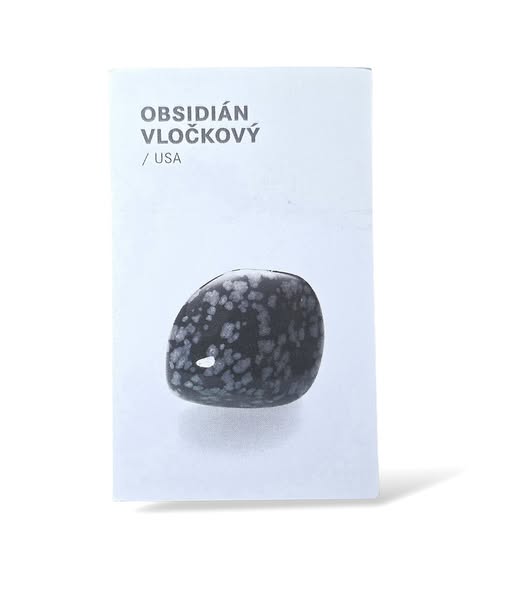Kartička obrázek - OBSIDIÁN VLOČKOVÝ