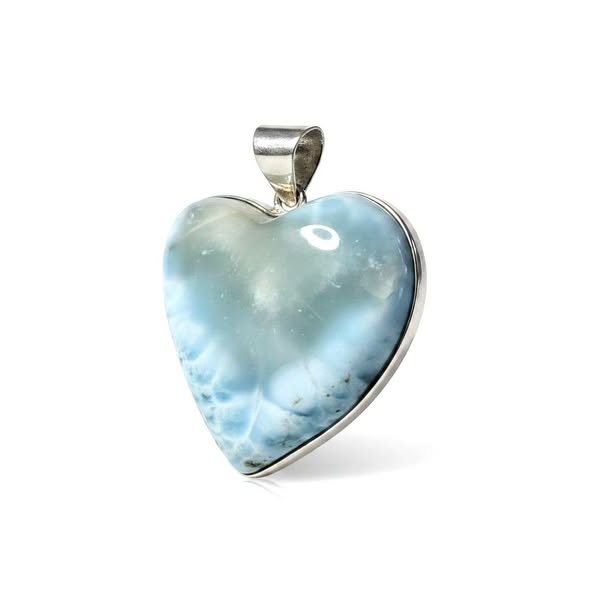 Larimar přívěsek srdce maxi velké 29,13g