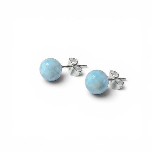 Larimar naušnice kuličky vel. 0,7cm