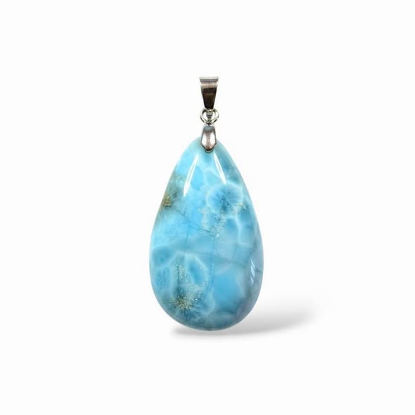 Larimar přívěsek slza , váha 7,74g, AA Jakost
