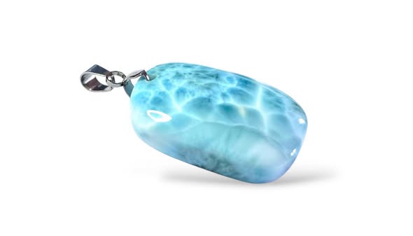 Larimar přívěsek obdelník, váha 10g, AA Jakost