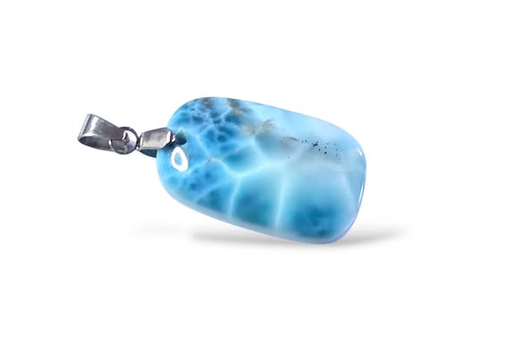 Larimar přívěsek obdelník , váha 4,56g, AA Jakost