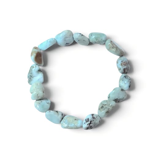 Larimar náramek nepravidelný silný (19cm)