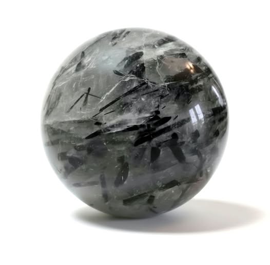 Křišťál s turmalínem koule vel. 8cm