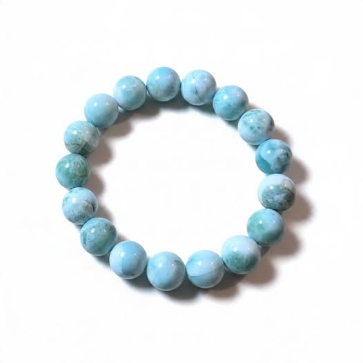 Larimar náramek kuličky vel. 1,2cm