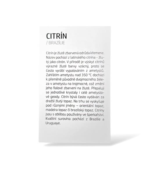 Kartička - CITRÍN
