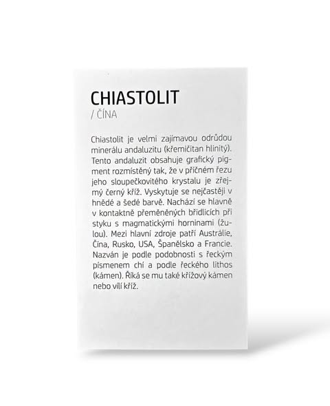 Kartička - CHIASTOLIT