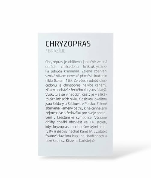 Kartička - CHRYZOPRAS