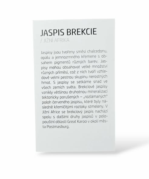 Kartička - JASPIS BREKCIE
