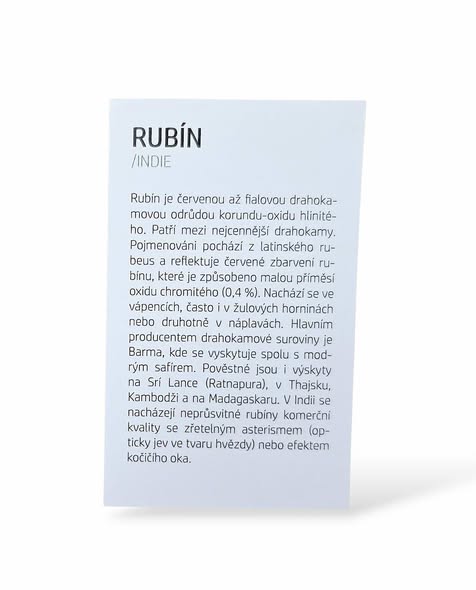 Kartička - RUBÍN