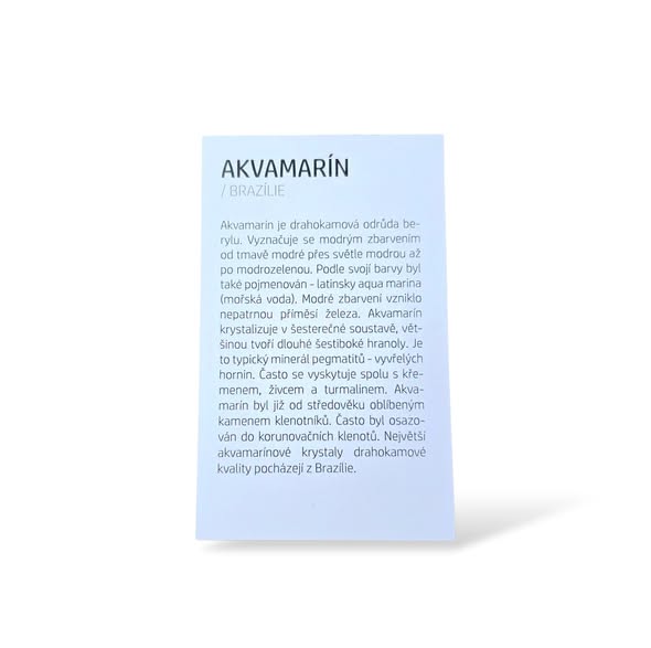 Kartička - AKVAMARÍN