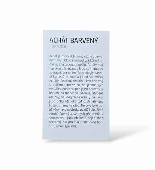 Kartička - ACHÁT BARVENÝ