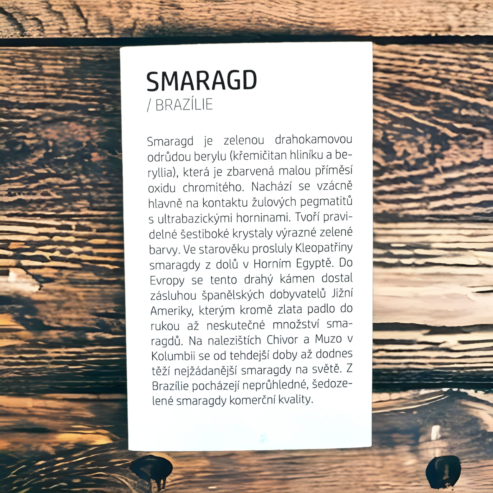 Kartička - SMARAGD