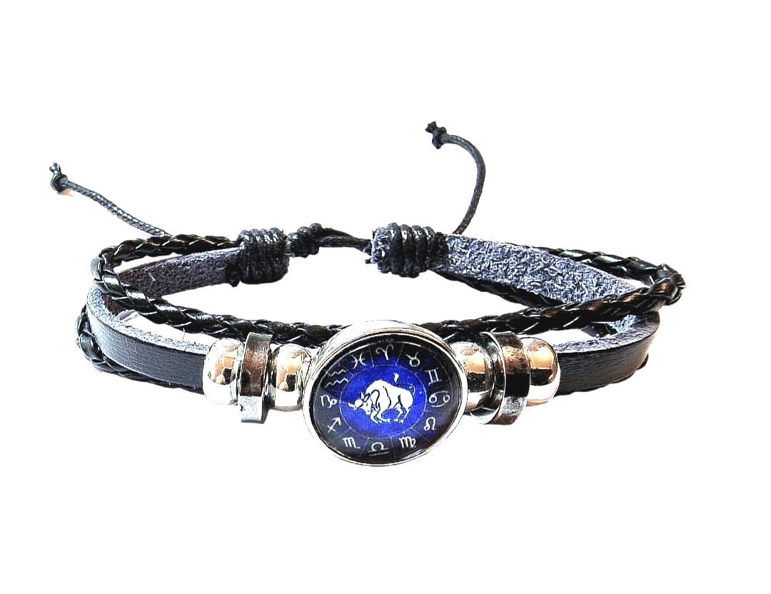 Náramek kožený unisex BÝK
