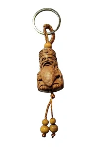 Dřevěný přívěsek Buddha - klíčenka č.9