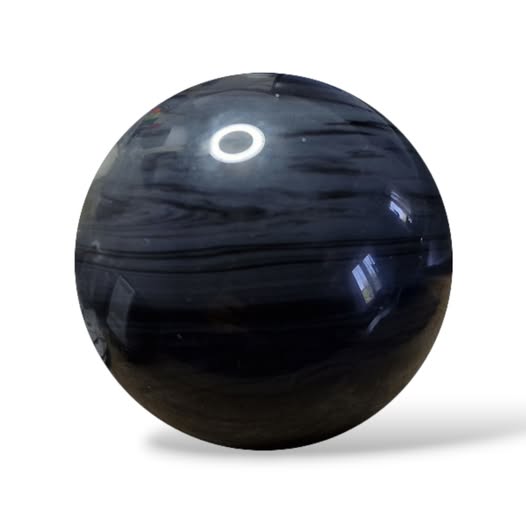 Achát černý koule 7,2cm