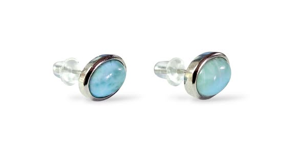 Larimar naušnice ovál 