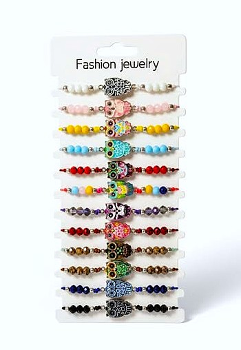 Náramky sovičky 12ks - novinka