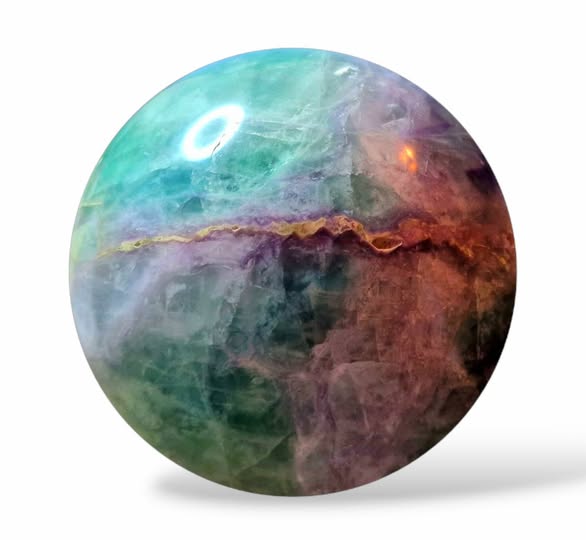 Fluorit koule velká  vel.10,2cm ,VÁHA 1,960kg