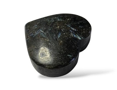 Astrofylit srdce 5 x 5,5 x 2cm -  modré odlesky