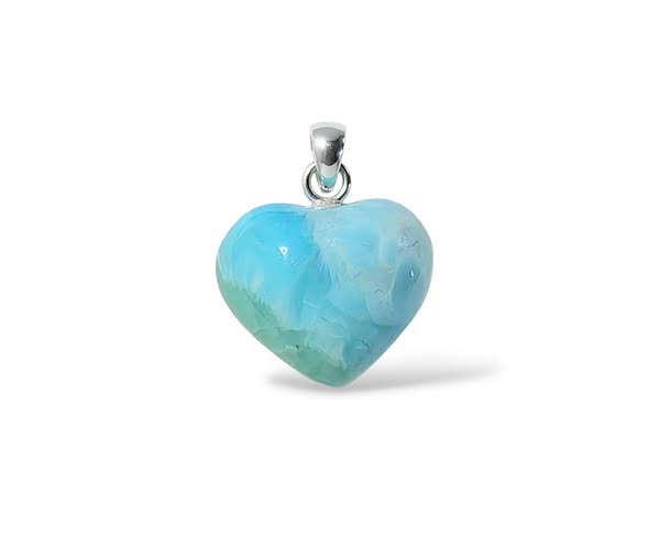 Larimar srdíčko přívěsek 3,34 g