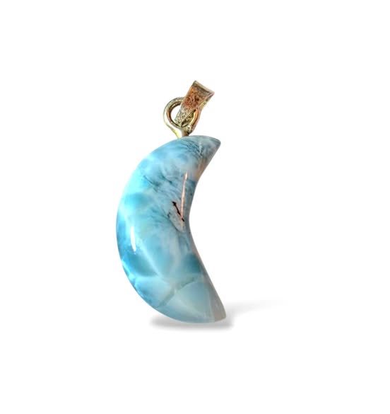 Larimar přívěsek měsíc 3,78 g