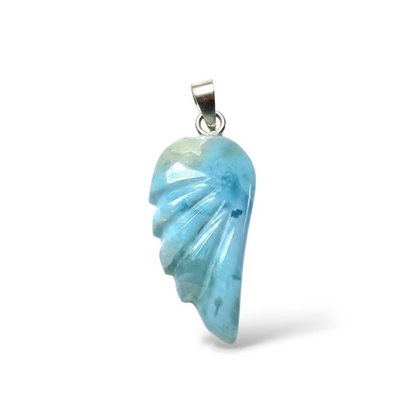 Larimar  přívěsek andělské křídlo , váha 4,42g