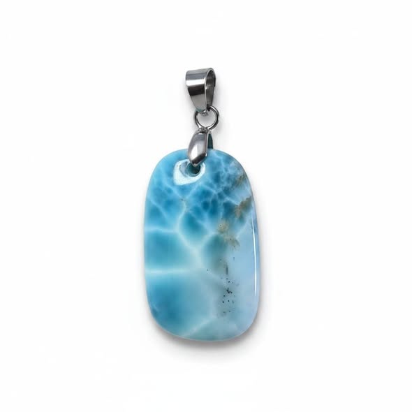 Larimar přívěsek obdelník , váha 4,56g, AA Jakost