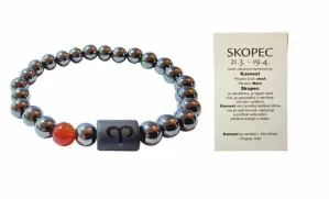 Hematit náramek - znamení zvěrokruhu Skopec s kartičkou