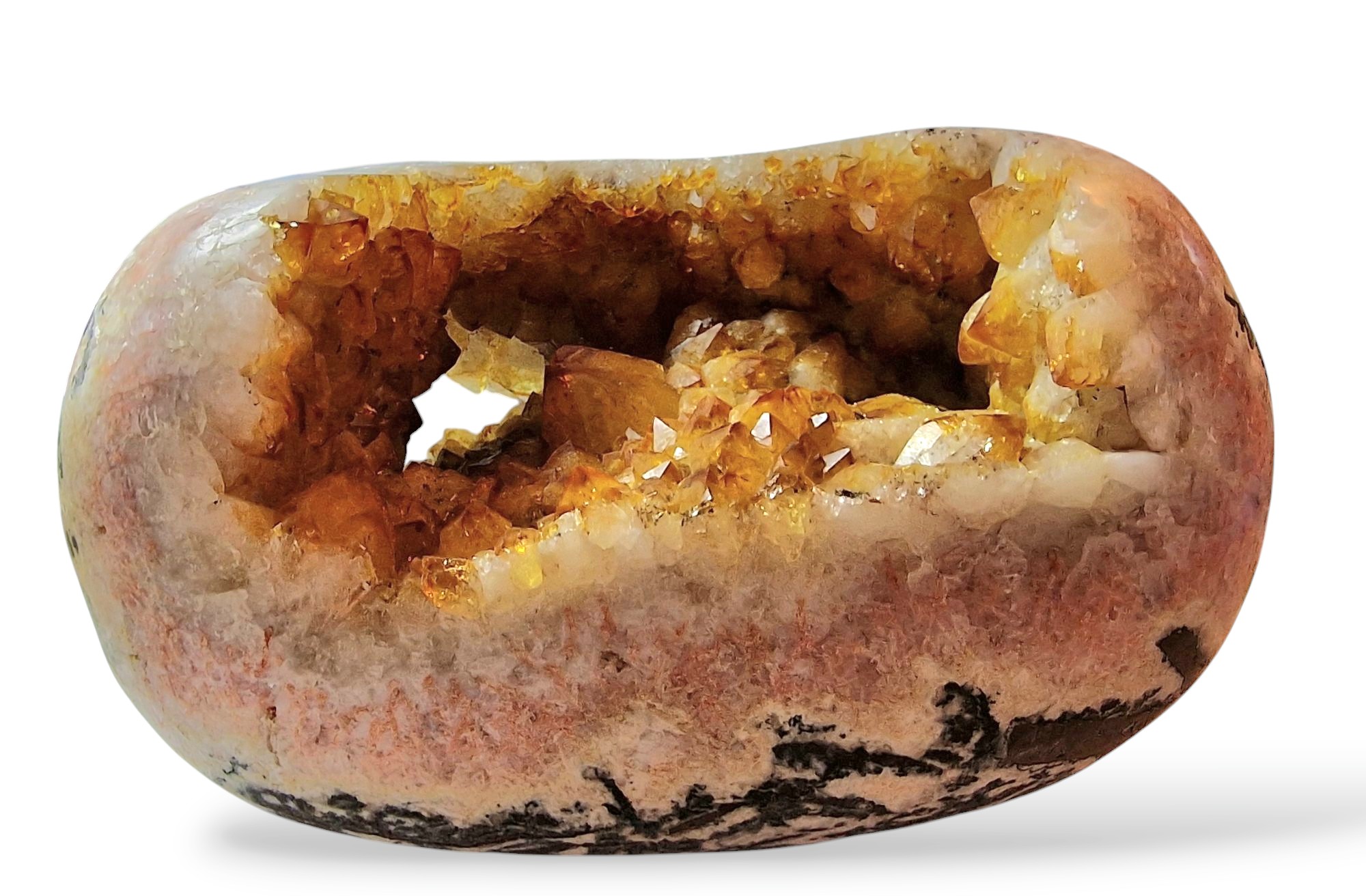 Citrín drúza velká ,váha 4,400kg