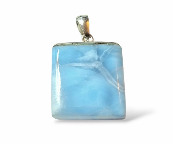 Larimar přívěsek obdélník, váha 13,21 g, AAA Jakost