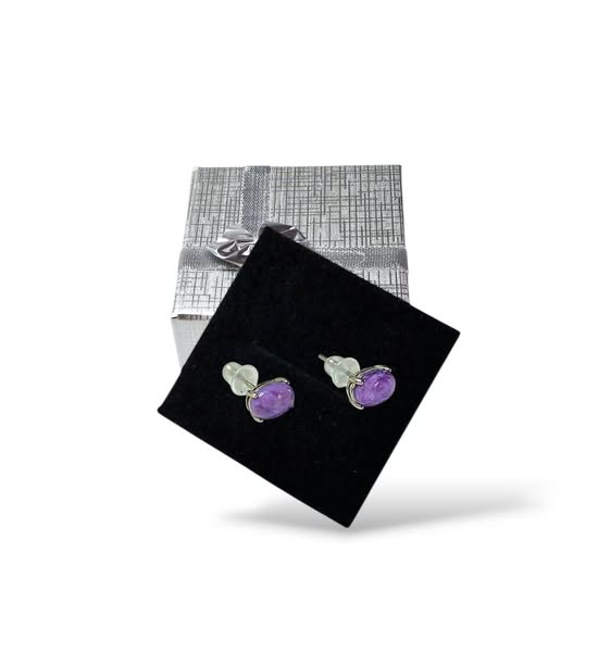 Čaroit náušnice ovál