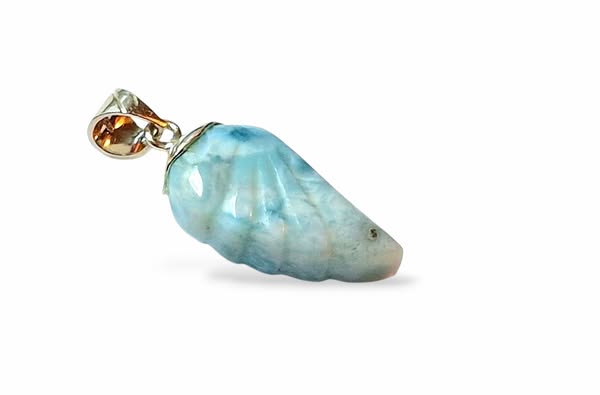 Larimar  přívěsek andělské křídlo , váha 6,18g