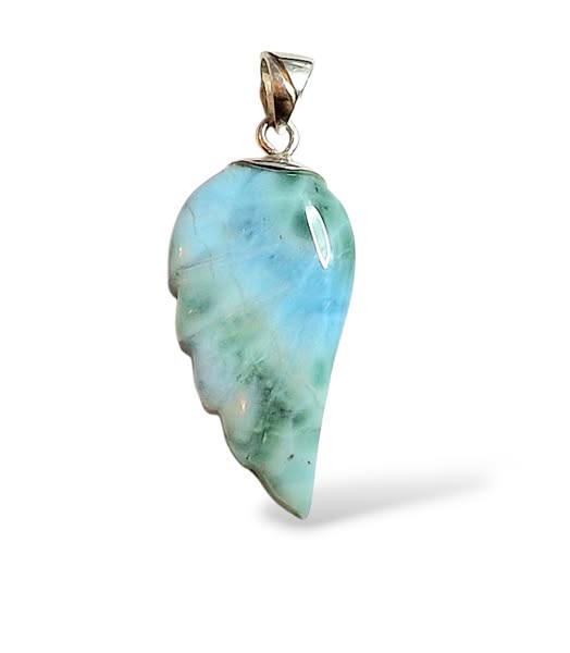 Larimar  přívěsek andělské křídlo , váha 8,90g
