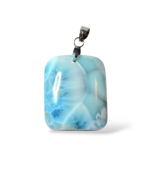 Larimar  přívěsek obdelník, váha 7,33g, AA Jakost