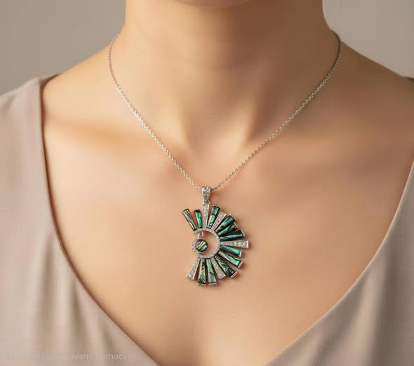 Půlměsíc velký - přívěsek s perletí Paua