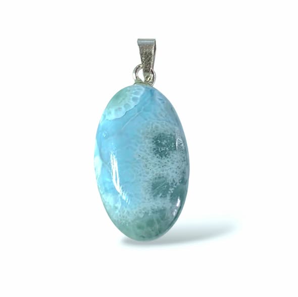 Larimar přívěsek ovál,  AA jakost 5,98 g