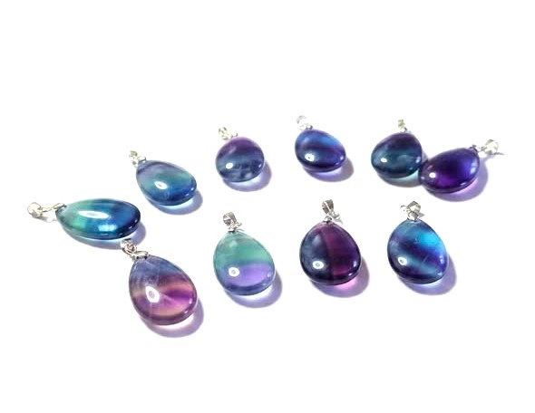 Fluorit přívěsek kapka 