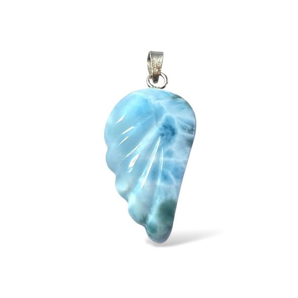 Larimar  přívěsek andělské křídlo , váha 8,67g