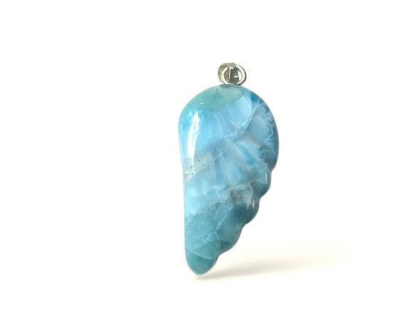 Larimar  přívěsek andělské křídlo , váha 8,20g