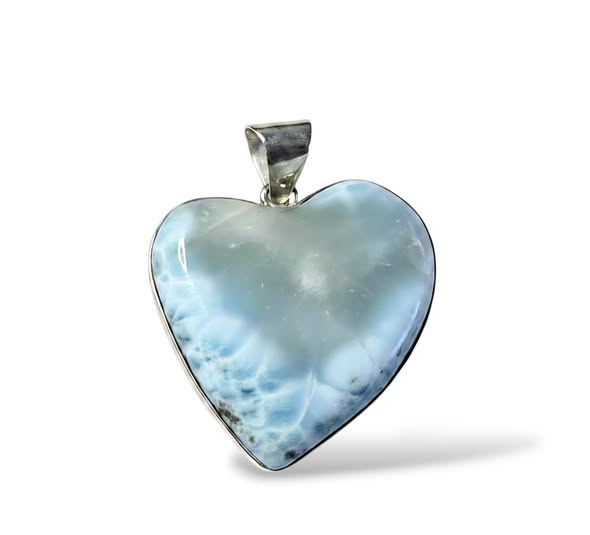 Larimar přívěsek srdce maxi velké 29,13g
