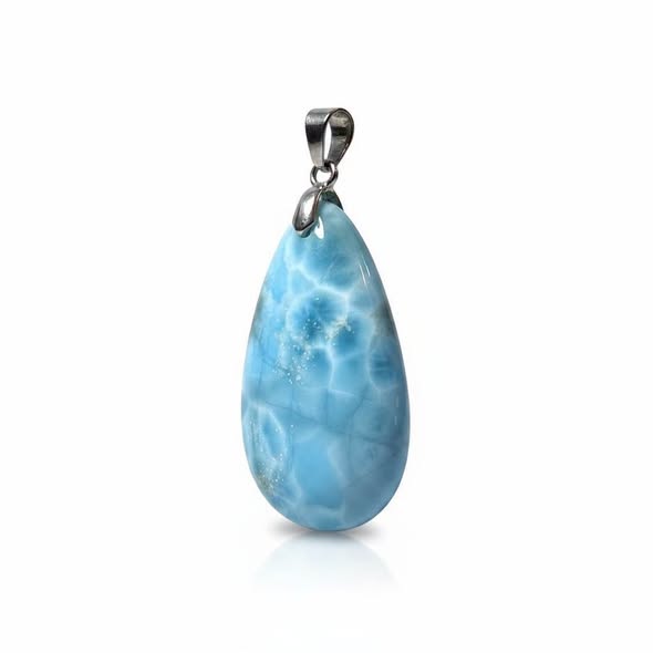 Larimar  přívěsek slza , váha 7,74g, AA Jakost