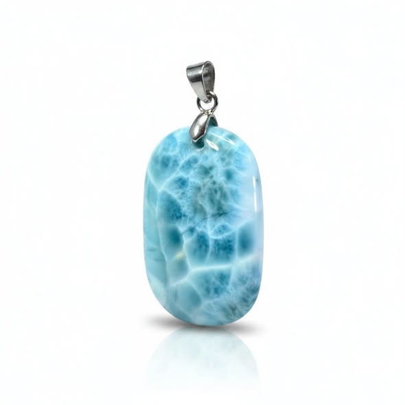 Larimar  přívěsek obdelník, váha 10g, AA Jakost